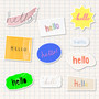 Pastele Hello Greetings Set of Clipart Collection Printable Editable Digital Download PNG EPS File 300 Dpi Clip Art for Paper Products Invitations Greeting Card Stickers Embroidery Clothing Commercial and Personal Use