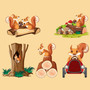 Pastele Squirrel Instant Digital Download CLipart PNG EPS File 300 Dpi Printable Editable Artwork Vector  Clip Art Decoration Wall Decor Wallpaper Art T-Shirt Clothing Paper Print Stickers Embroidery Invitation Greeting Card