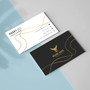 Pastele Golden Line Name Card for Business and Personal Use Editable in Canva Printable Unique Minimalist Design Easy Self Editing for Corporate Online Store Company Flat Instant Digital Download Seat Card Custom Template