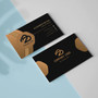 Pastele Gradient Golden Luxury Business Business Card and Personal Car Name Template Editable and Printable in Canva Corporation Online Store Home Service Restaurant Easy Self Editing Custom Promotion Card Instant Digitial Download