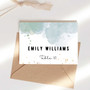 Pastele Green Watercolor Golden Editable in Canva Unique Minimalist Name Card Template for Personal and Commercial Business Use Custom Design Corporation Online Store Wedding Organizer Photo Studio Photographer Promotion Card Template