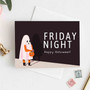 Pastele Friday Night Halloween Custom Greeting Card Template Editable in Canva Digital Download 300 Dpi File Easy Self Editing Custom Text Greeting Card Wedding Bridesmaid Happy Birthday Gift Quotes Graduation New Born Printable Instant Download