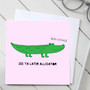 Pastele See Ya Later Alligator Bon Voyage Greeting Card Template High Resolution Images Editable Printable in Canva Digital Download File Self Editing Text Quotes Messages Personalized Greeting Card Birthday Emigrating Card Love Wedding Anniversary
