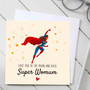 Pastele Super Woman Mum Mother's Day Greeting Card Template High Resolution Images Editable Printable in Canva Digital Download File Self Editing Text Quotes Messages Personalized Greeting Card Birthday Emigrating Card Love Wedding Anniversary