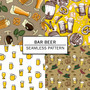Pastele Bar Beer Seamless Repeating Pattern Design Digital Download Repeat Image Background WallPaper Wall Art Decor Textile Fabric Editable Printable Pattern Fill Vector Art Clothing Paper Product Texture Seamless Pattern Bundle
