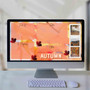 Pastele Autumn Custom Desktop Organizer Wallpaper Editable in Canva for Mac Windows Macbook Laptop Notebook iMac Smart Work Planner Notification Schedule Calendar Fresh Wallpaper Organizers Easy Self Editing Home Screen