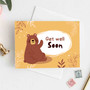 Pastele Get Well Soon Bear 4x6 Inch Greeting Card High Resolution Images Template Editable in Canva Instant Digital Download Easy Editing Custom Personalized Greeting Card Text Quotes Gift Parcel Happy Birthday Wedding Graduation Printable