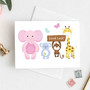 Pastele Good Luck Cute Animals 4x6 Inch Greeting Card High Resolution Images Template Editable in Canva Instant Digital Download Easy Editing Custom Personalized Greeting Card Text Quotes Gift Parcel Happy Birthday Wedding Graduation Printable