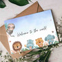 Pastele Welcome to the World Baby Shower 4x6 Inch Custom Personalized Greeting Card Digital Download File Template Editable in Canva Message Card Custom Text Easy Self Editing Girlfriend Happy Birtday New Born Graduation Printable Greeting Card