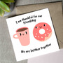 Pastele Donut Friendship 5x5 Inch Personalized Greeting Card Template Digital Download File Editable in Canva Custom Text Easy Self Editing Quotes Gift Card Wedding Happy Brithday New Born Mothers Day Fathers Day Graduation Monogram Name Card