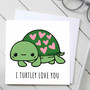 Pastele I Turtley Love You 5x5 Inch Custom Greeting Card Template Editable in Canva Digital Download 300 Dpi File Easy Self Editing Custom Text Greeting Card Wedding Bridesmaid Happy Birthday Gift Quotes Graduation New Born Printable