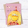 Pastele Birthday Funny Monster 6x4 Inch Greeting Card Template High Resolution Images Editable Printable in Canva Digital Download File Self Editing Text Quotes Messages Personalized Greeting Card Birthday Emigrating Card Love Wedding Anniversary