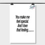 Pastele Best You Make Me Feel Loved Quotes Custom Personalized Silk Poster Print Wall Decor 20 x 13 Inch 24 x 36 Inch Wall Hanging Art Home Decoration