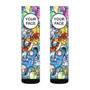 Pastele Winnie The Pooh Custom Personalized Sublimation Printed Socks Polyester Acrylic Nylon Spandex