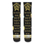 Pastele You Make Me Happy Quotes Custom Personalized Sublimation Printed Socks Polyester Acrylic Nylon Spandex