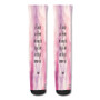 Pastele Two Families Become One Quotes Custom Personalized Sublimation Printed Socks Polyester Acrylic Nylon Spandex