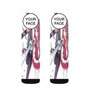 Pastele Kirito and Asuna Sword Art Online Custom Personalized Sublimation Printed Socks Polyester Acrylic Nylon Spandex