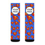 Pastele Superman vs Batman Custom Personalized Sublimation Printed Socks Polyester Acrylic Nylon Spandex