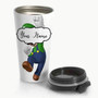 Pastele New Super Mario Luigi Custom Personalized Name Stainless Steel Travel Mug