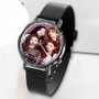 Pastele New Black Pink Custom Unisex Black Quartz Watch Premium Gift Box Watches