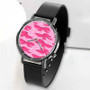 Pastele New Minnie Mouse Polka Dots Ribbon Custom Unisex Black Quartz Watch Premium Gift Box Watches