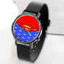 Pastele New Superman Logo Pattern Custom Unisex Black Quartz Watch Premium Gift Box Watches