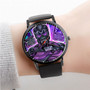 Pastele Alien Worlds Custom Watch Awesome Unisex Black Classic Plastic Quartz Watch for Men Women Premium Gift Box Watches