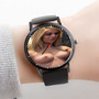 Pastele Jennifer Holland Custom Watch Awesome Unisex Black Classic Plastic Quartz Watch for Men Women Premium Gift Box Watches