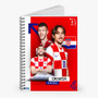 Pastele Croatia World Cup 2022 Custom Spiral Notebook Ruled Line Front Cover Awesome Printed Book Notes School Notes Job Schedule Note 90gsm 118 Pages Metal Spiral Notebook