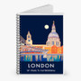 Pastele London ST Pauls Cathedral Custom Spiral Notebook Ruled Line Front Cover Awesome Printed Book Notes School Notes Job Schedule Note 90gsm 118 Pages Metal Spiral Notebook