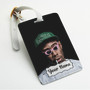 Pastele Tyler the Creator Custom Luggage Tags Personalized Name PU Leather Luggage Tag With Strap Awesome Baggage Hanging Suitcase Bag Tags Name ID Labels Travel Bag Accessories