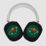 Pastele Minnesota Wild NHL Art Custom AirPods Max Case Cover Personalized Hard Smart Protective Cover Shock-proof Dust-proof Slim Accessories for Apple AirPods Pro Max Black White Colors