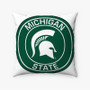 Pastele Michigan State Spartans Custom Pillow Case Personalized Spun Polyester Square Pillow Cover Decorative Cushion Bed Sofa Throw Pillow Home Decor