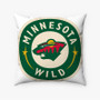 Pastele Minnesota Wild NHL Custom Pillow Case Personalized Spun Polyester Square Pillow Cover Decorative Cushion Bed Sofa Throw Pillow Home Decor
