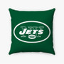 Pastele New York Jets NFL Art Custom Pillow Case Personalized Spun Polyester Square Pillow Cover Decorative Cushion Bed Sofa Throw Pillow Home Decor