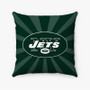 Pastele New York Jets NFL Custom Pillow Case Personalized Spun Polyester Square Pillow Cover Decorative Cushion Bed Sofa Throw Pillow Home Decor