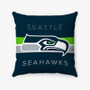 Pastele seattle seahawks Custom Pillow Case Personalized Spun Polyester Square Pillow Cover Decorative Cushion Bed Sofa Throw Pillow Home Decor