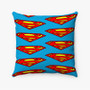 Pastele Superman Logo Pattern Custom Pillow Case Personalized Spun Polyester Square Pillow Cover Decorative Cushion Bed Sofa Throw Pillow Home Decor