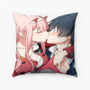 Pastele Zero Two and Hiro Kiss Custom Pillow Case Personalized Spun Polyester Square Pillow Cover Decorative Cushion Bed Sofa Throw Pillow Home Decor