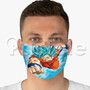 Goku Super Saiyan Blue Dragon Ball Super Custom Fabric Face Mask Polyester Two Layers Cloth