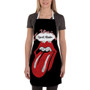 Pastele The Rolling Stones Classic Logo Custom Personalized Name Kitchen Apron Awesome With Adjustable Strap and Big Pockets For Cooking Baking Cafe Coffee Barista Cheff Bartender