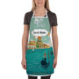 Pastele Venice Italy City Of Water Custom Personalized Name Kitchen Apron Awesome With Adjustable Strap and Big Pockets For Cooking Baking Cafe Coffee Barista Cheff Bartender