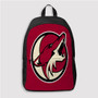 Pastele Arizona Coyotes NHL Art Custom Backpack Personalized School Bag Travel Bag Work Bag Laptop Lunch Office Book Waterproof Unisex Fabric Backpack