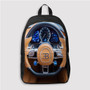 Pastele Bugatti Chiron Steering Wheel Custom Backpack Personalized School Bag Travel Bag Work Bag Laptop Lunch Office Book Waterproof Unisex Fabric Backpack