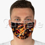 One Piece Burning Blood Custom Fabric Face Mask Polyester Two Layers Cloth