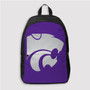 Pastele Kansas State Wildcats Custom Backpack Personalized School Bag Travel Bag Work Bag Laptop Lunch Office Book Waterproof Unisex Fabric Backpack