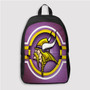 Pastele Minnesota Vikings NFL Custom Backpack Personalized School Bag Travel Bag Work Bag Laptop Lunch Office Book Waterproof Unisex Fabric Backpack