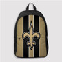 Pastele New Orleans Saints NFL Custom Backpack Personalized School Bag Travel Bag Work Bag Laptop Lunch Office Book Waterproof Unisex Fabric Backpack