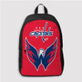 Pastele Washington Capitals NHL Art Custom Backpack Personalized School Bag Travel Bag Work Bag Laptop Lunch Office Book Waterproof Unisex Fabric Backpack