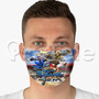 Sengoku Basara Samurai Kings The Last Party Custom Fabric Face Mask Polyester Two Layers Cloth